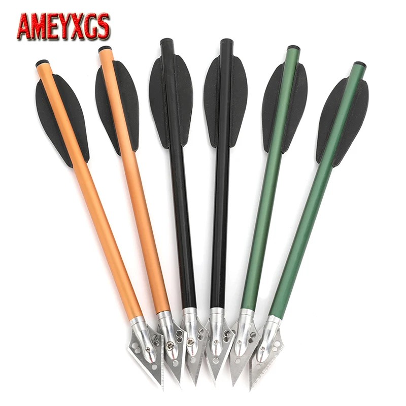 Crossbow Bolt Broadhead - 6pcs Aluminium Arrow 6.3 Inch Archery