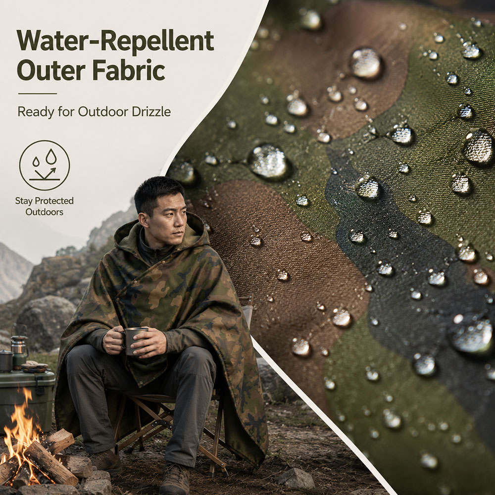Tactical Camo Hooded Wearable  - Outdoor Hunting Blanket ulasan dan harga
