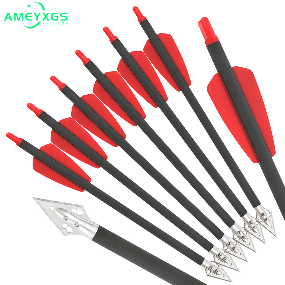6/12pcs Pure Carbon Aluminium  - Crossbow Bolt Broadhead ulasan dan harga