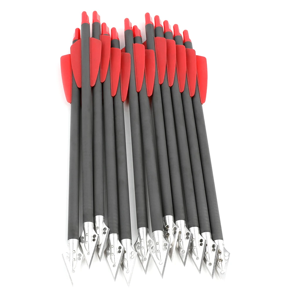 6/12pcs Pure Carbon Aluminium  - Crossbow Bolt Broadhead ulasan dan harga