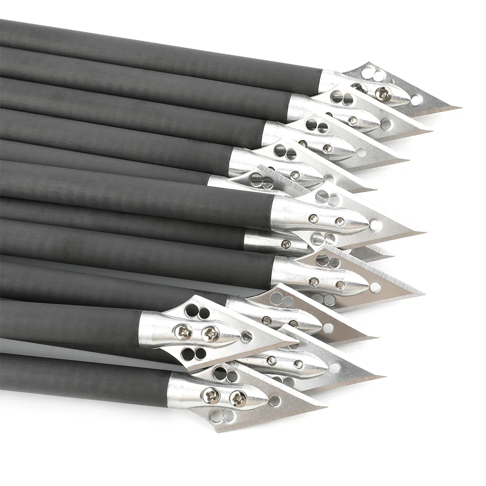 6/12pcs Pure Carbon Aluminium  - Crossbow Bolt Broadhead ulasan dan harga