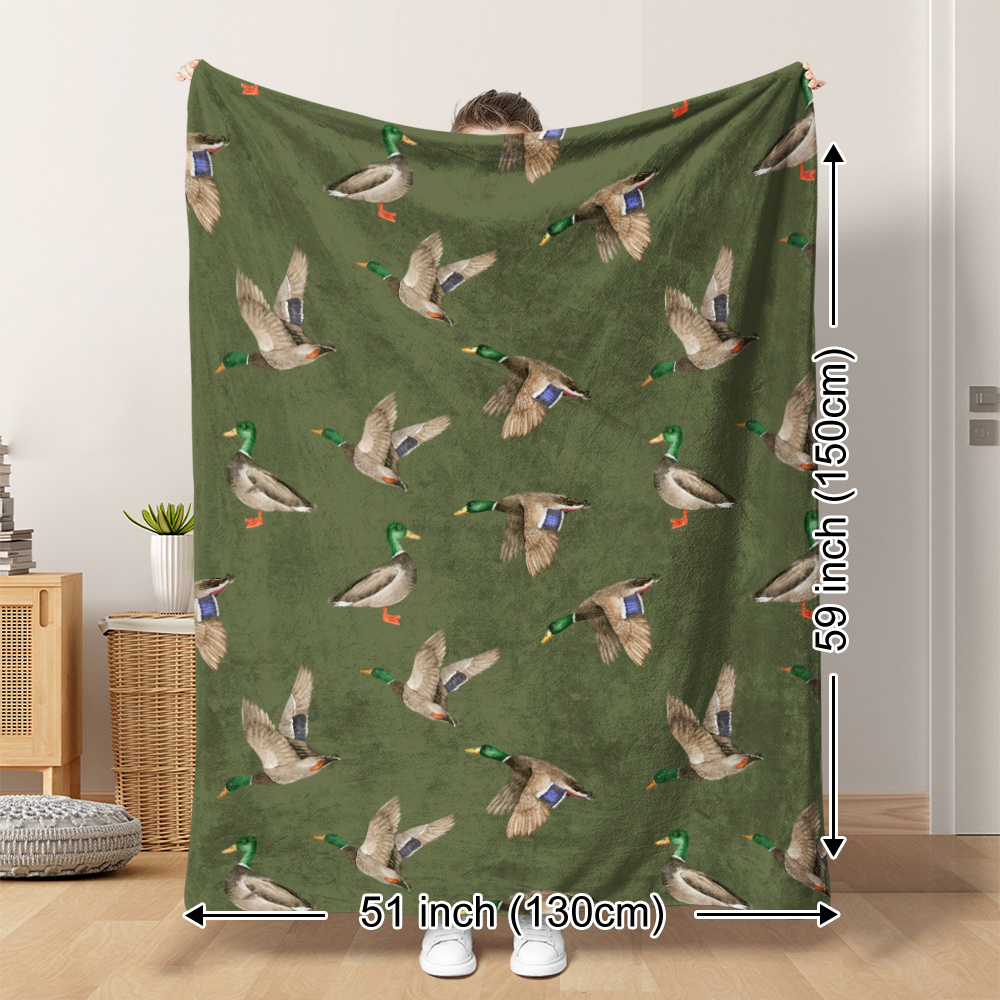 Mallard Duck Fleece Blanket Hu - Outdoor Hunting Blanket ulasan dan harga