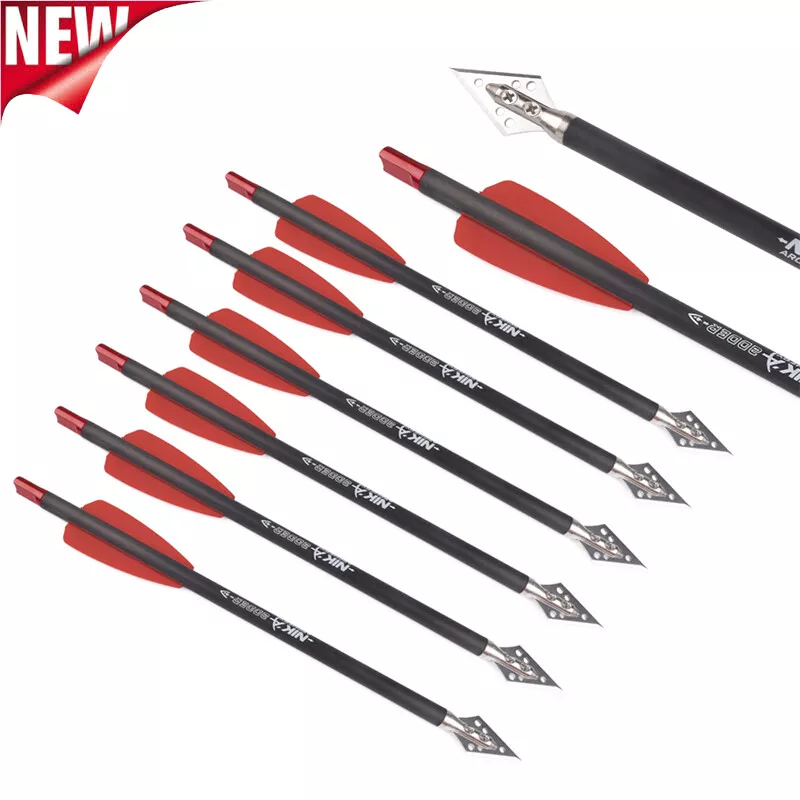 3-6pcs 7.5in Crossbow Bolts Ca - Crossbow Bolt Broadhead ulasan dan harga