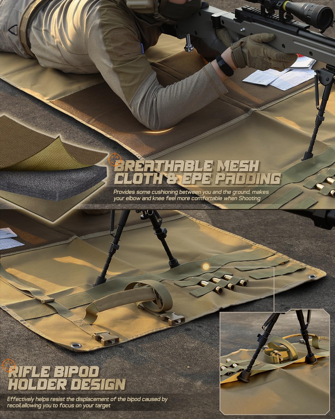 Shooting Mat Prone Tactical Sh - Outdoor Hunting Blanket ulasan dan harga