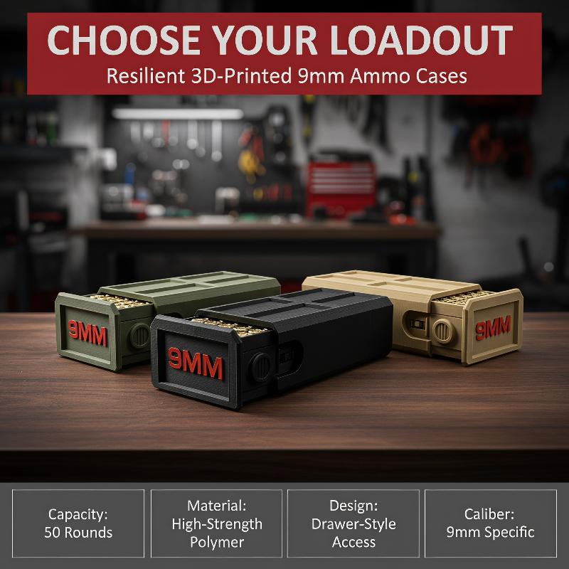 3D Printed 9mm  Storage Case 5 - Hunting And Outdoor Stores ulasan dan harga