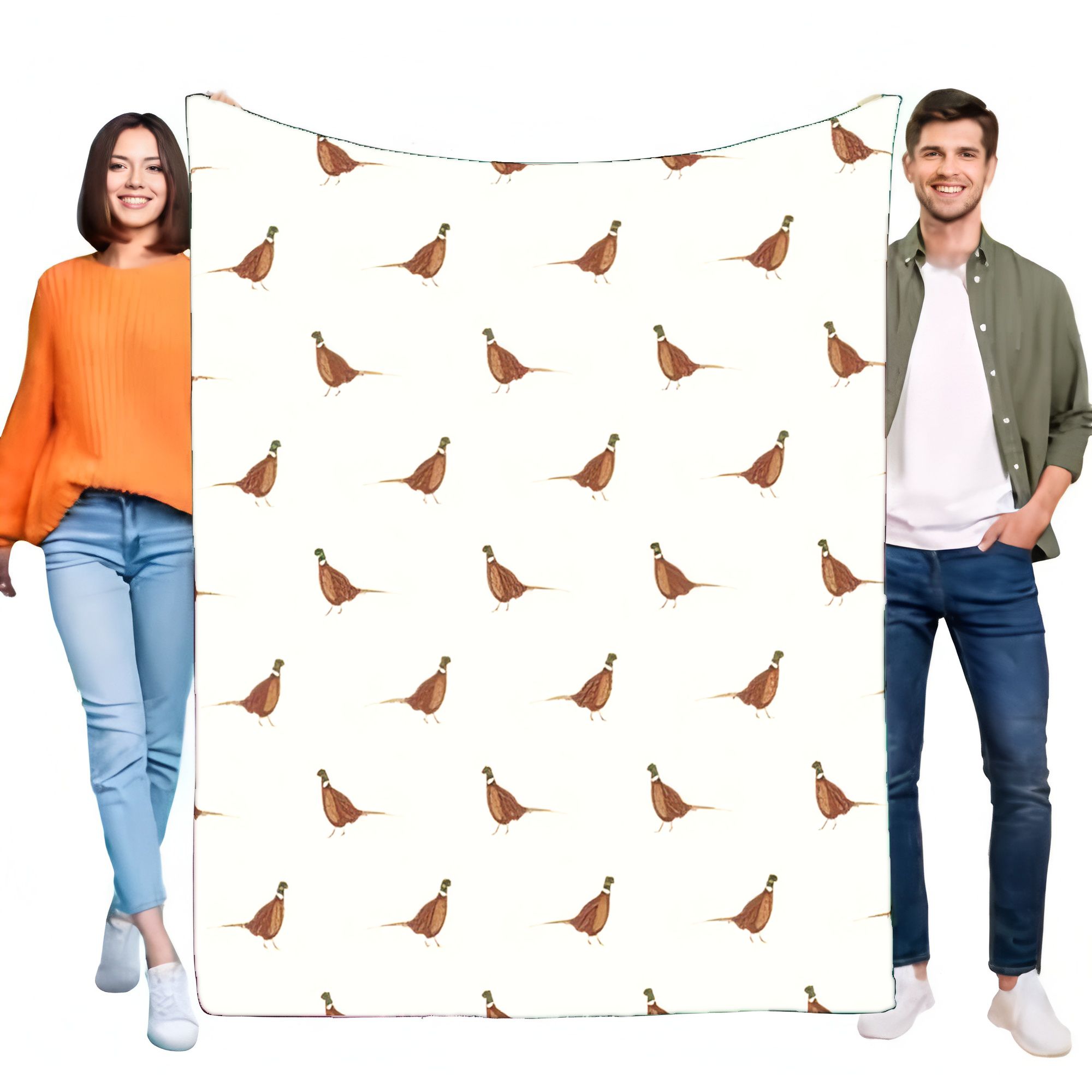 Rustic Pheasant Bird Print Fla - Outdoor Hunting Blanket ulasan dan harga