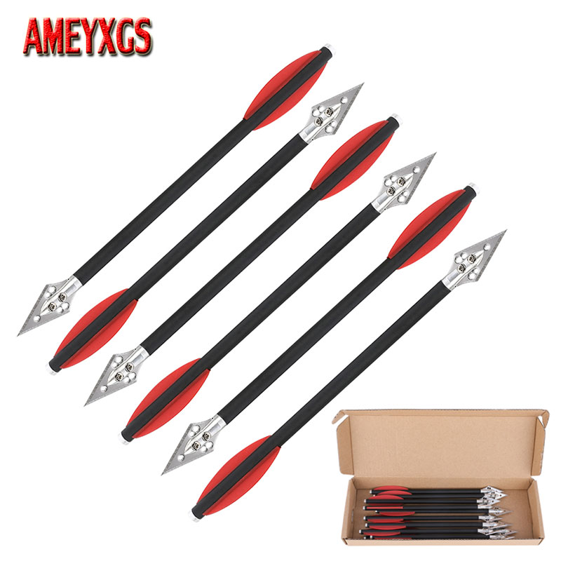 6/12pcs Mixed Carbon Arrow 7 I - Crossbow Bolt Broadhead ulasan dan harga