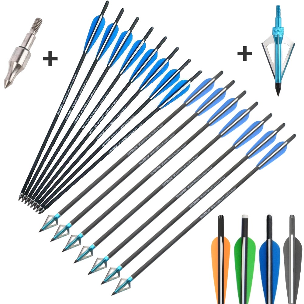 6/12Pcs 16/17/18/20/21/22 Inch - Crossbow Bolt Broadhead ulasan dan harga