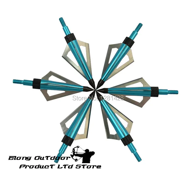 12Pcs Blue 125 Grain Broadhead - Crossbow Bolt Broadhead ulasan dan harga