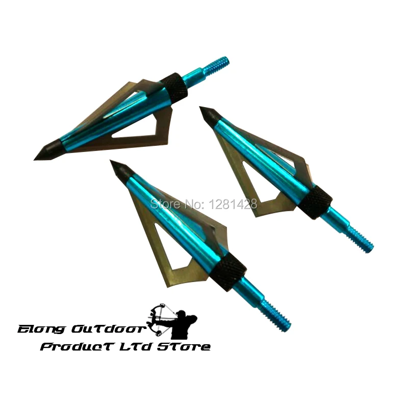 12Pcs Blue 125 Grain Broadhead - Crossbow Bolt Broadhead ulasan dan harga